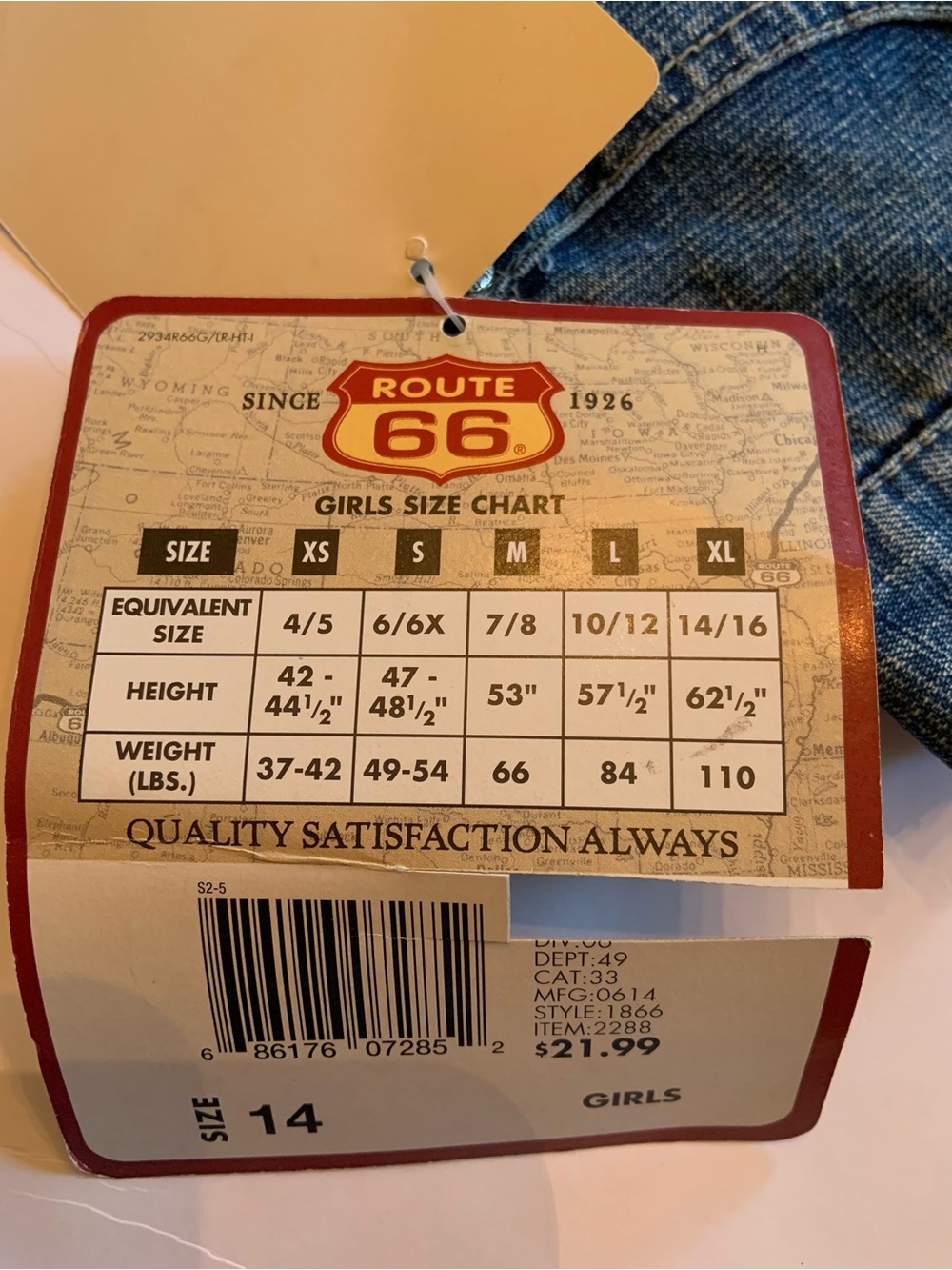 Y2K NWT Route 66 Graffiti Bootcut Glitter Girls Jeans Size 14 - Picture 6 of 12
